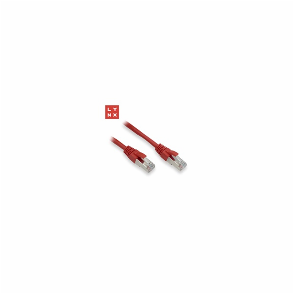LYNX FTP patch kabel Cat5e PVC, CCA, 15m, červený