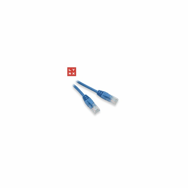 LYNX UTP patch kabel Cat5e, PVC, CCA, 5m, modrý