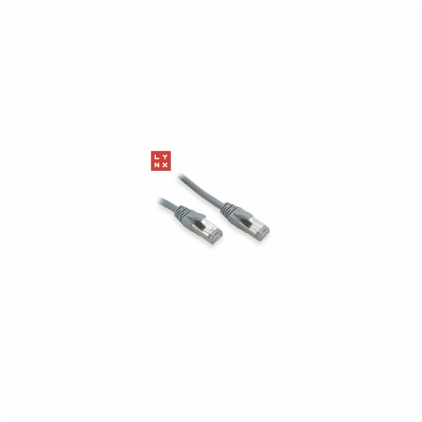 LYNX FTP patch kabel Cat5e PVC, CCA, 1m, šedý (balení obs...