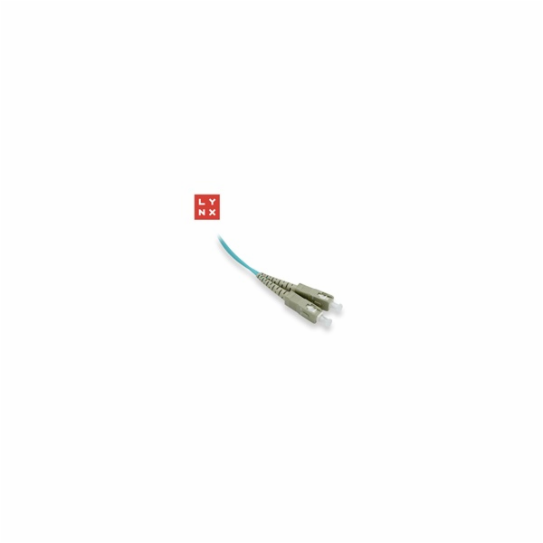 LYNX duplexní patch kabel MM, OM3, SC/SC, 50/125µm, 15m