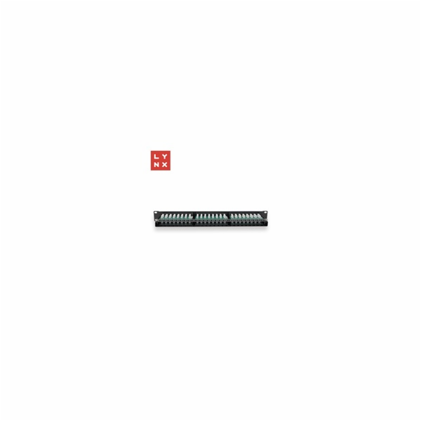 LYNX 19" patch panel  48-port, UTP Cat5e, 50µ, nestíněný,...