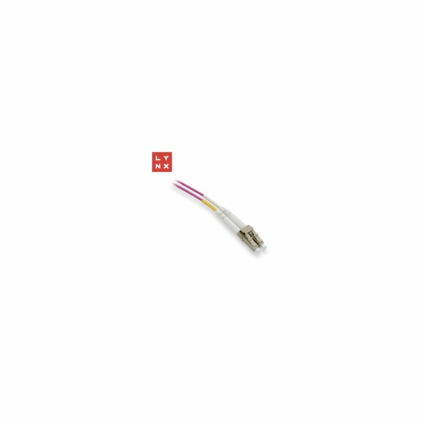LYNX duplexní patch kabel MM, OM4, LC/LC, 50/125µm, 15m