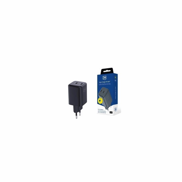 3mk síťová nabíječka - Hyper Charger PD 45W, černá