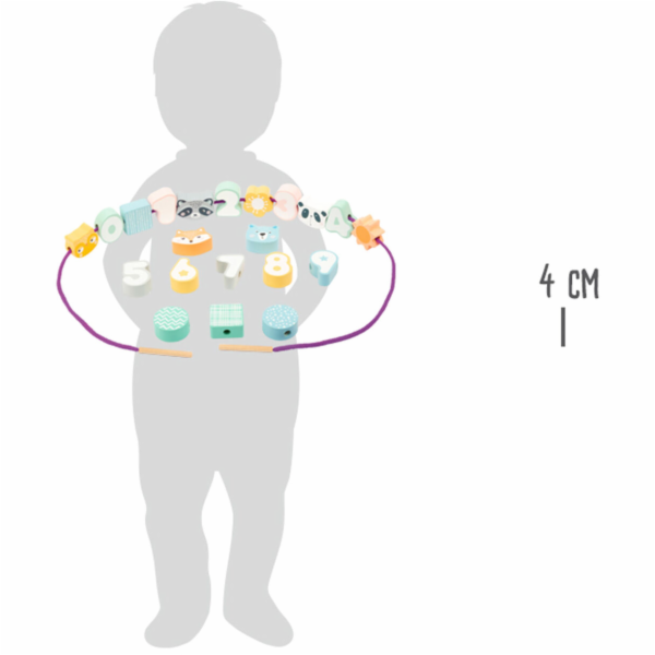 small Foot Navlékání korálků v pastelových barvách