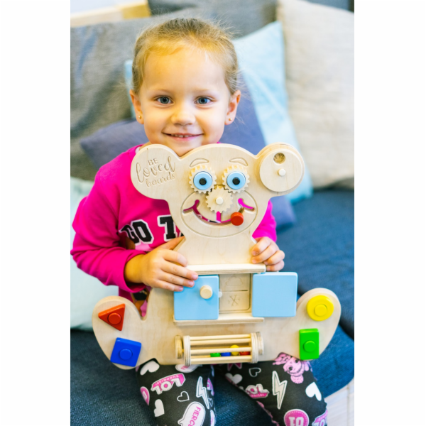 Beloved Boards Vzdělávací medvídek BUSY BOARD - MINI