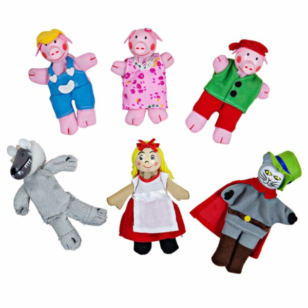 Bigjigs Toys Prstoví maňásci pohádkové postavičky - poško...