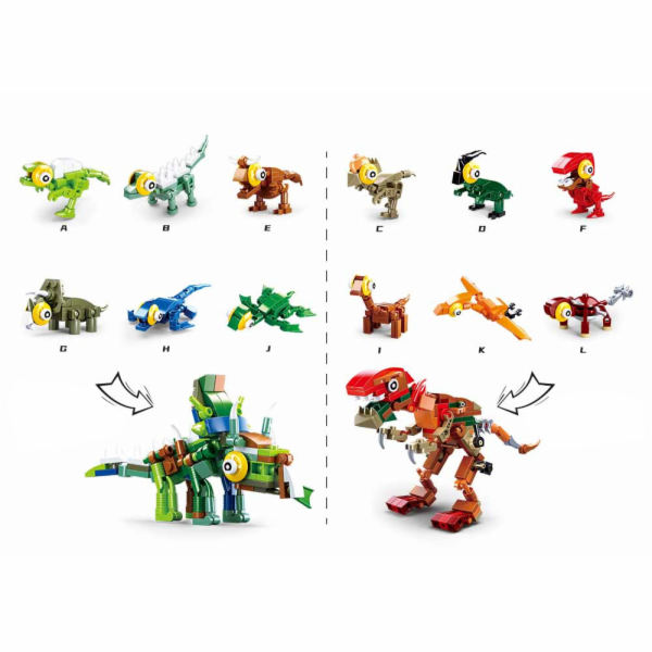 Sluban&nbsp;Vajíčka&nbsp;Qbricks&nbsp;M38-B0796&nbsp;Dino&nbsp;1ks