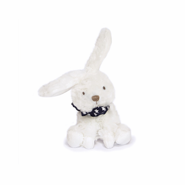 Doudou Plyšový králíček s šátkem 12 cm tmavě modrá s hvěz...