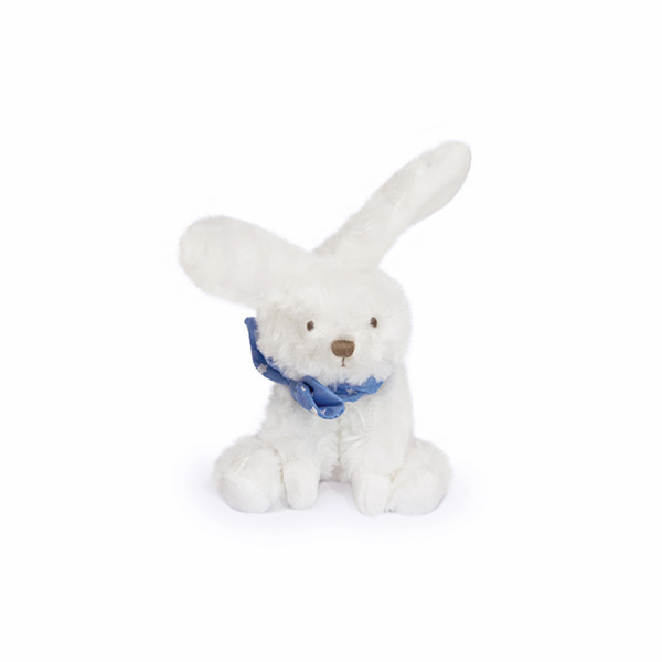 Doudou Plyšový králíček s šátkem 12 cm modrá s hvězdičkami