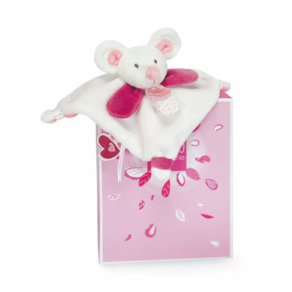 Doudou Plyšová mini hračka muchláček 20 cm myš