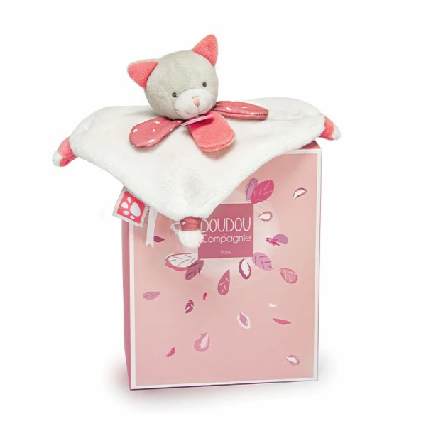 Doudou Plyšová mini hračka muchláček 20 cm kočka