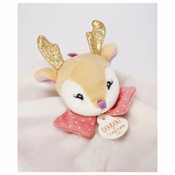 Doudou Plyšová mini hračka muchláček 20 cm srnka