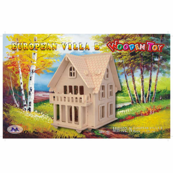 Woodcraft Dřevěné 3D puzzle Evropská vila B