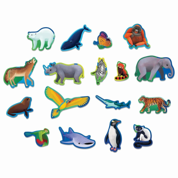 Mudpuppy Puzzle Ohrožené druhy zvířat celého světa 80 dílků 