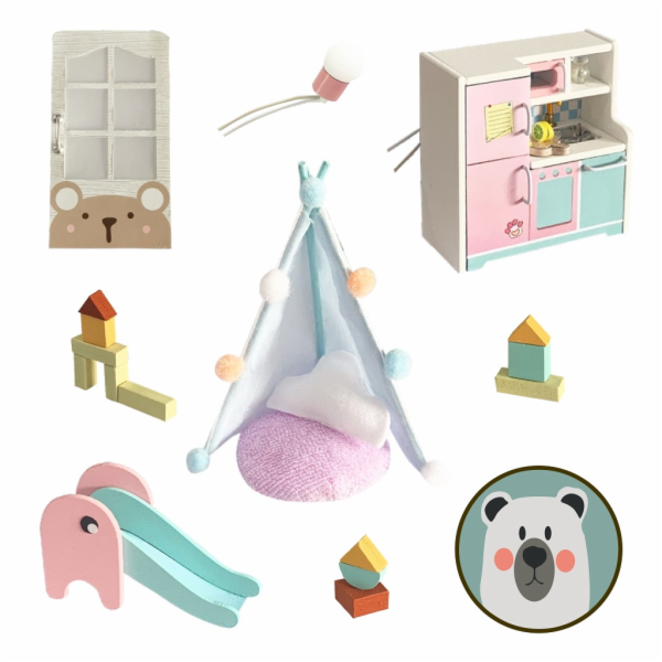 2Kids Toys miniatura domečku Duhový dům