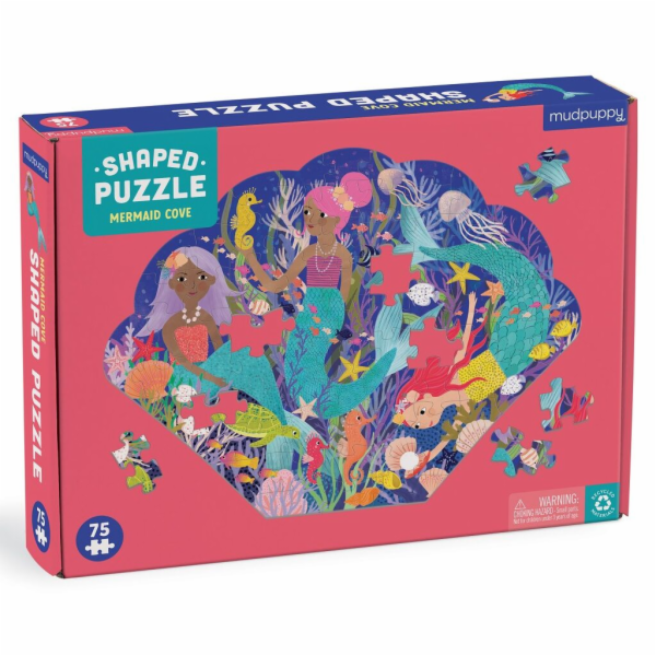 Mudpuppy Zátoka mořských víl - puzzle ve tvaru mušle 75 d...