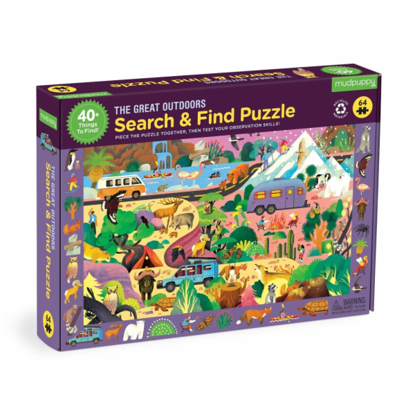 Mudpuppy Puzzle skládej a hledej Příroda 64 dílů 