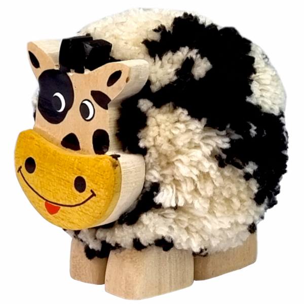2Kids Toys Dřevěná figurka XL pompon Kráva