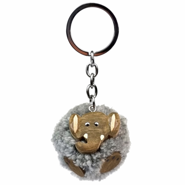 2Kids Toys Dřevěná klíčenka pompon Slon