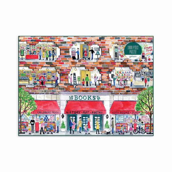 Galison Puzzle Den v knihkupectví 1000 dílků