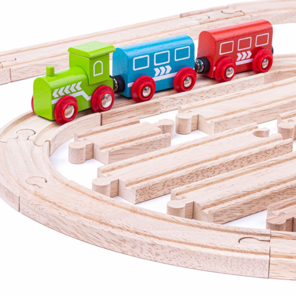 Bigjigs Rail Dřevěné koleje sada 24 dílů