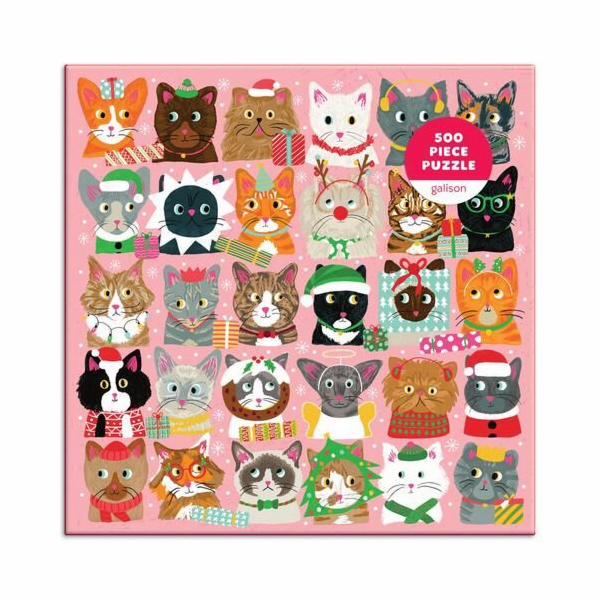 Galison Puzzle Slavnostní kočičky 500 dílků 