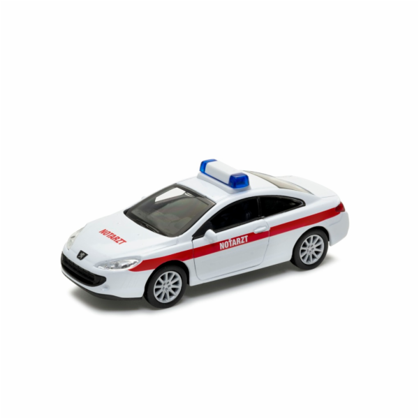 Welly Peugeot Coupe 407 NOTARZT 1:34 bílé