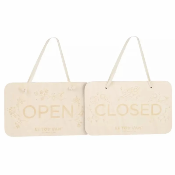 Le Toy Van Závěsná dřevěná tabulka OPEN/CLOSED