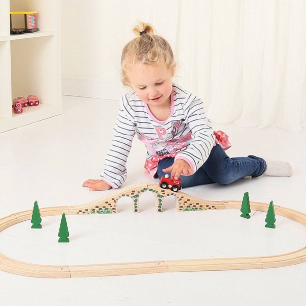 Bigjigs Rail dřevěná vláčkodráha  - Most