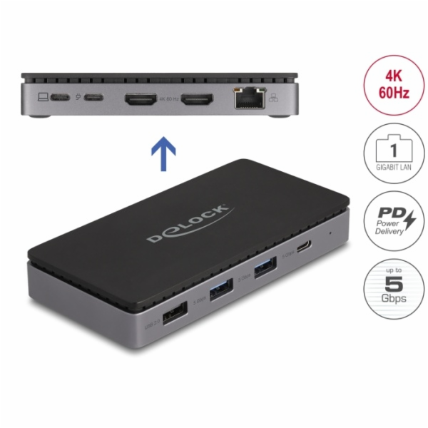 Delock Dokovací stanice USB Type-C™ 4K - duální HDMI MST ...