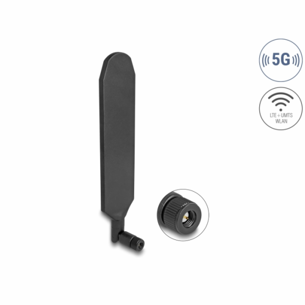 Delock 5G LTE anténa SMA samec 3 dBi všesměrová otočná s ...
