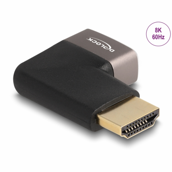 Delock Adaptér HDMI, ze zástrčky na zásuvku, 90° zahnutá ...