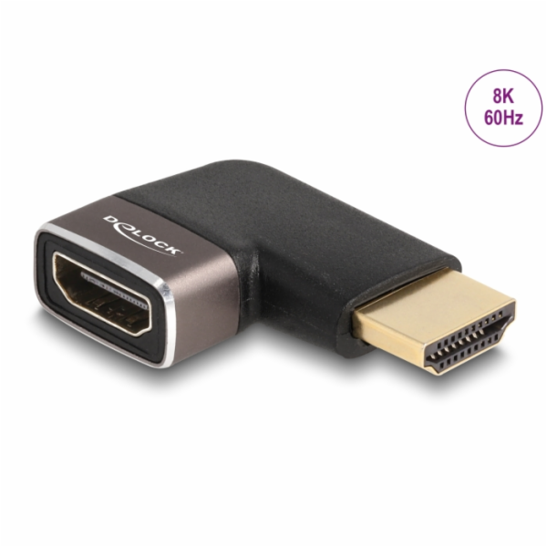 Delock Adaptér HDMI, ze zástrčky na zásuvku, 90° zahnutá ...