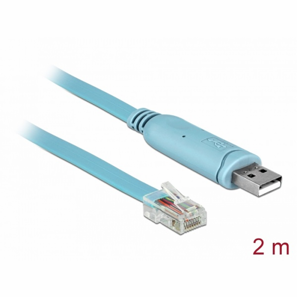 Delock Adaptér USB 2.0 Typ-A samec > 1 x Serial RS-232 RJ...
