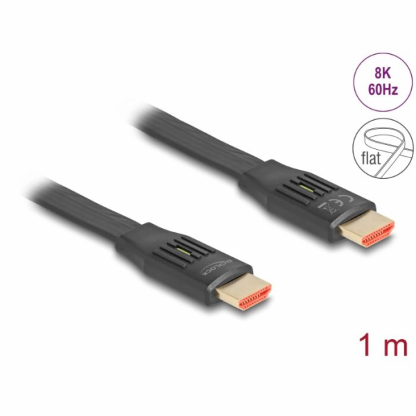 Delock High Speed HDMI plochý stuhový kabel 48 Gbps 8K 60...