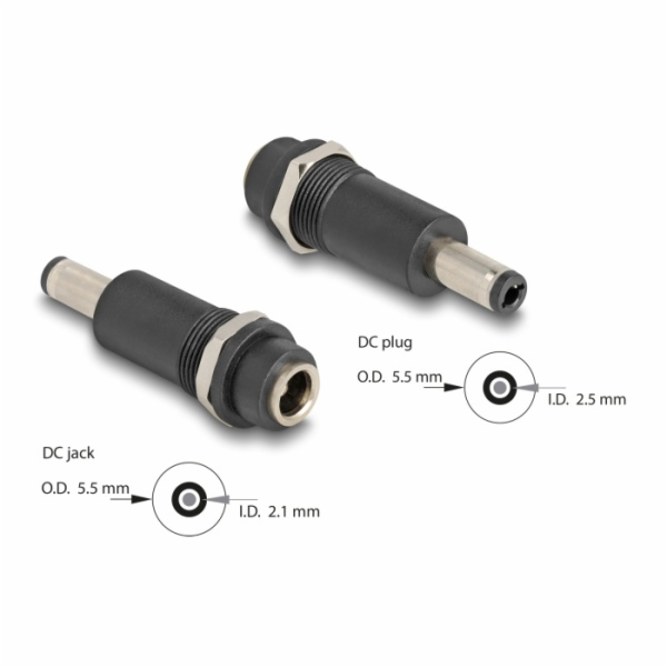 Delock Adaptér DC 5,5 x 2,1 mm samice na stejnosměrný kon...