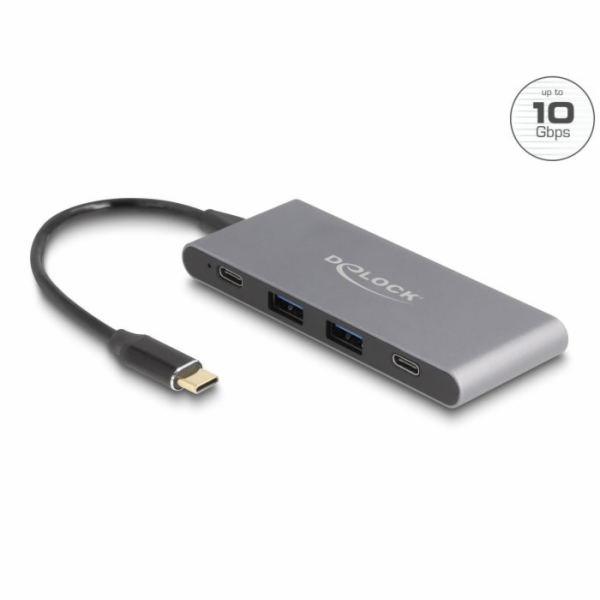 Delock 4 portový rozbočovač USB Type-C™ se 2 x USB Typu-A...