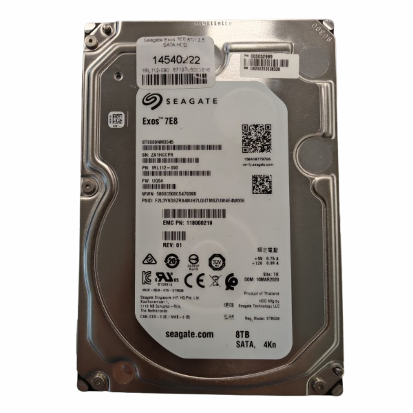 Dell Seagate Exos 7E8 8TB 3,5 SATA HDD Výkonný pevný disk...