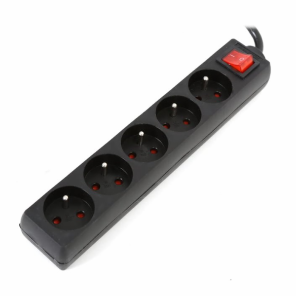 OMEGA Prodlužovací zásuvková lišta s 5 zásuvkami WITH BAS...
