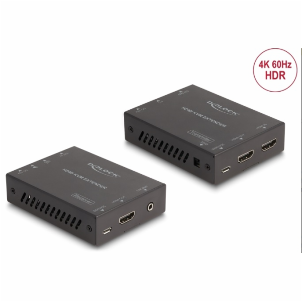 Delock Prodlužovací sada HDMI KVM po kabelu Cat.6, 4K 60 ...