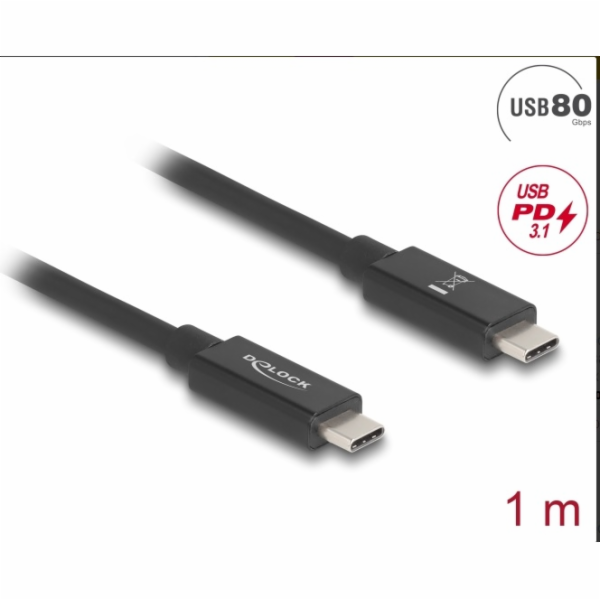 Delock USB 80 Gbps kabel USB Type-C™ samec na samec 16K 6...