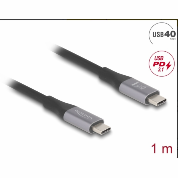 Delock USB 40 Gbps kabel USB Type-C™ samec na samec PD 3....