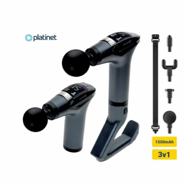 PLATINET MASÁŽNÍ PISTOLE 1500 mAh, 2400-3200 otáček za mi...