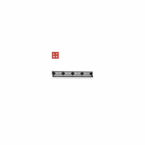 LYNX 19" patch panel 24-port, UTP Cat5e, 50µ, nestíněný, ...