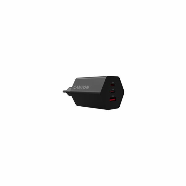 CANYON charger HEXAGON 65 GaN 65W 2xPD 1xQC EU Black