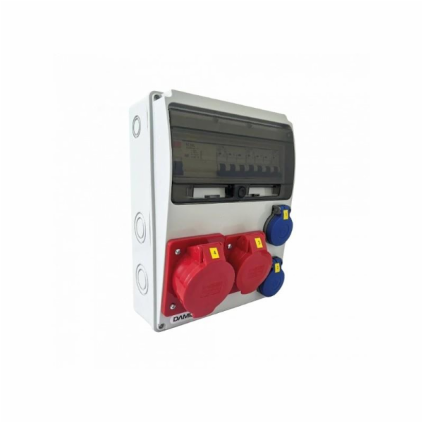 Zásuvková skříň 11M 16A 5p, 32A 5p, 2x230V - 11 modulů s ...