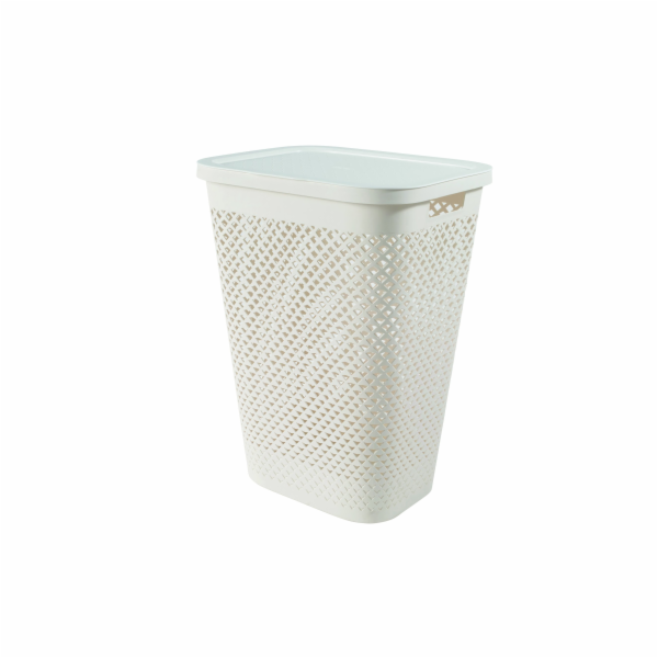 Koš na prádlo Curver Pure 55 l krémový s víkem