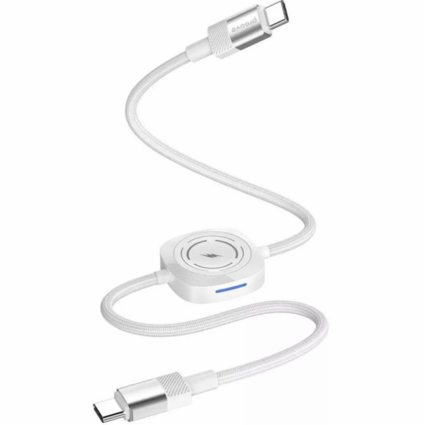 PROOVE Kabel 2x USB-C 60W + Qi nabíječka pro telefon, chy...