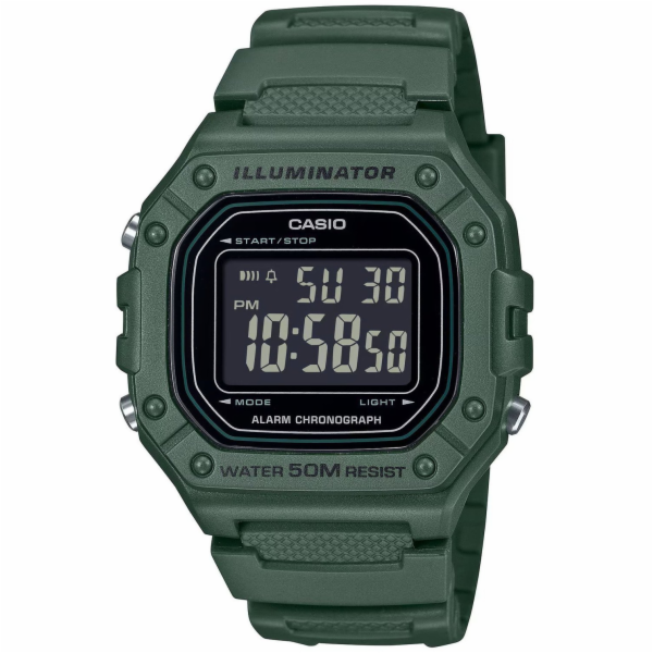 Casio Hodinky Sport W-218H -3BVEF zelené, mládežnické.