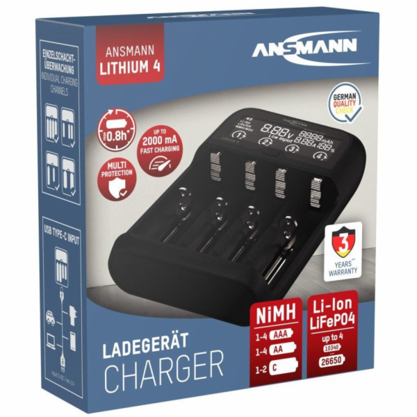 Ansmann Stolní nabíječka ANS 1001-0122 s LCD displejem pr...